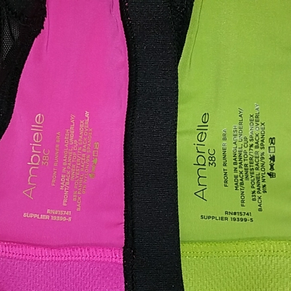 Ambrielle runner racer bra size 38C bundle of 2 - Picture 10 of 12